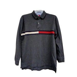 Vintage Tommy Big Flag Long Sleeve Polo